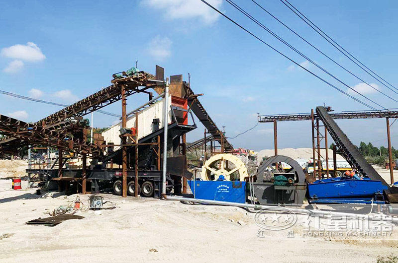 移动式时产50吨制砂生产线 移动式时产50吨制砂生产线