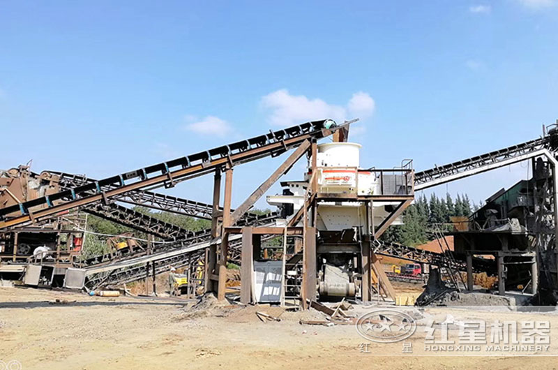 时产60吨小型环保打沙机生产现场 时产60吨小型环保打沙机生产现场