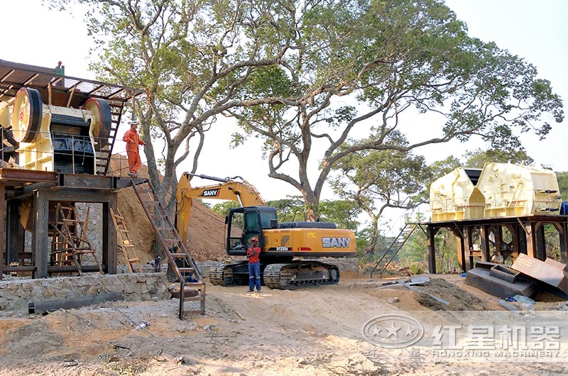 反击破破石子现场,搭配鄂破机使用 反击破破石子现场,搭配鄂破机使用