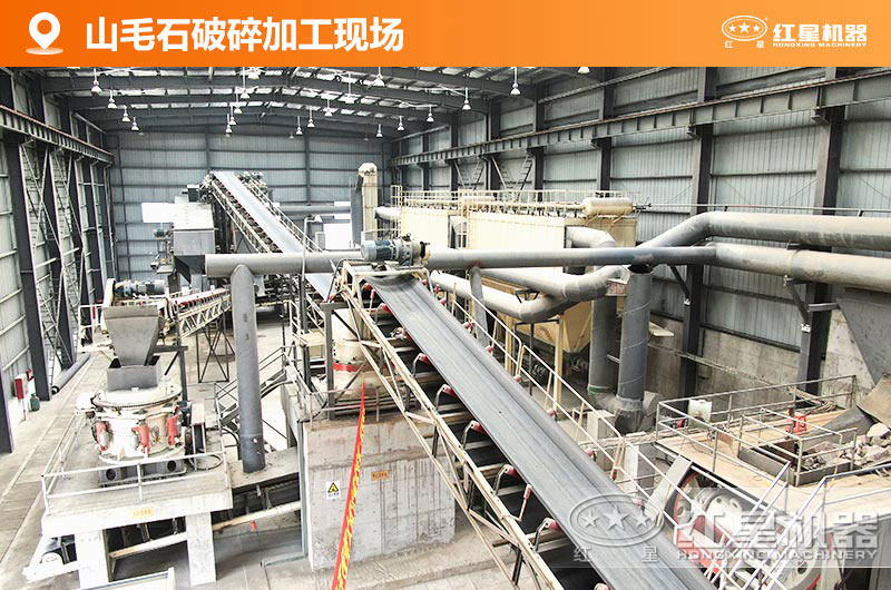 山毛石破碎加工现场 山毛石破碎加工现场